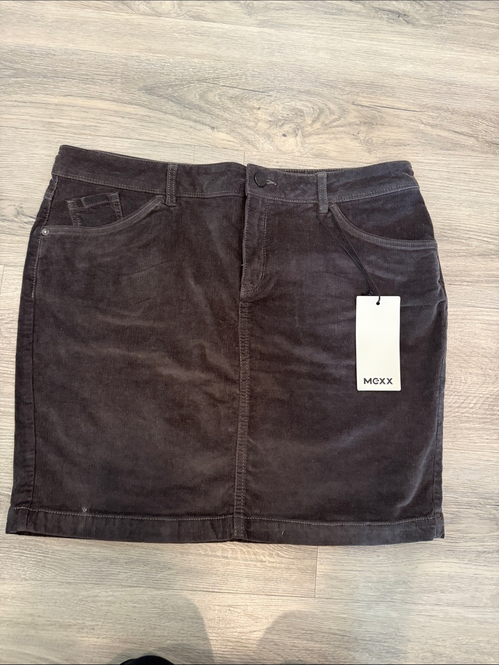 Mexx Dark Brown Corduroy Mini Skirt size 12